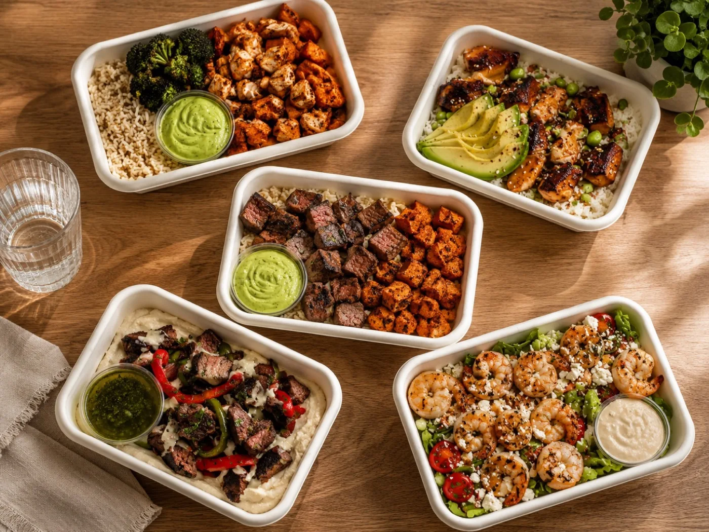 A spread of chef-prepared Nutre meals
